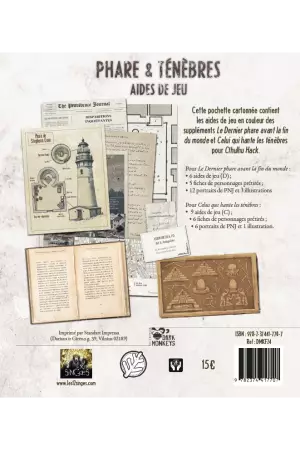 Cthulhu Hack : Pochette Aides jeu Phare & T&eacute;n&egrave;bres