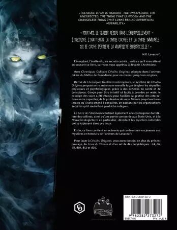 Cthulhu origines : Livre de l\'Archiviste - Black Book Edition