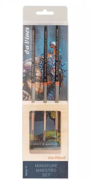 Da Vinci - Set de 3 pinceaux Da Vinci Miniature Maestro, s�rie 76