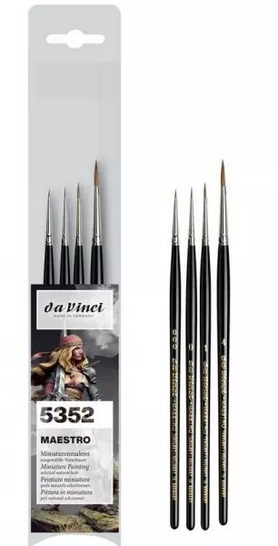 Da Vinci - Set de 4 pinceaux maestro Tobolsky-Kolinsky - s�rie 10