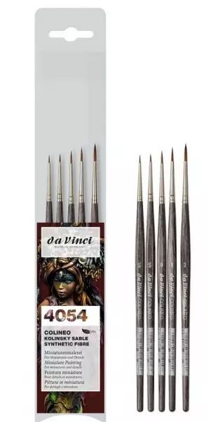 Da Vinci - Set de 5 pinceaux synth�tiques Colineo Synthetic Kolinsky Miniatures - s�rie 4054