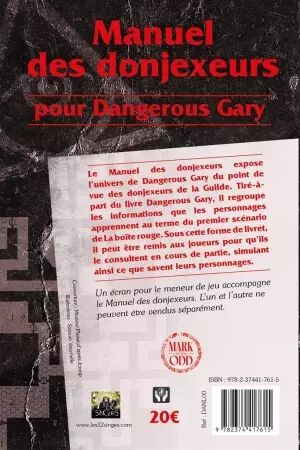 Dangerous Gary - Manuel des donjexeurs + &eacute;cran MJ