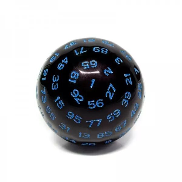 D� 100 faces � Noir et Bleu