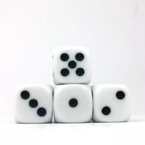 D� 6 faces blanc