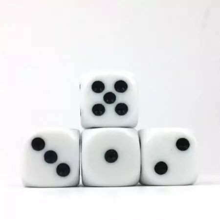 Dé 6 faces blanc
