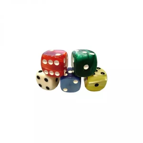 D� 6 faces marbr� 16mm (coloris al�atoire)