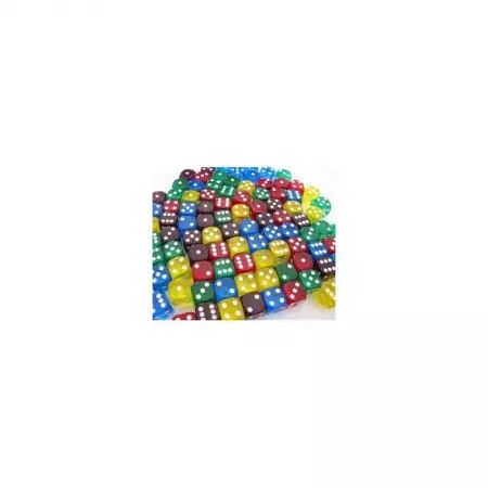 Dé 6 faces marbré 16mm (coloris aléatoire)