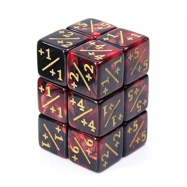 D� 6 modificateur positif rouge et noir
