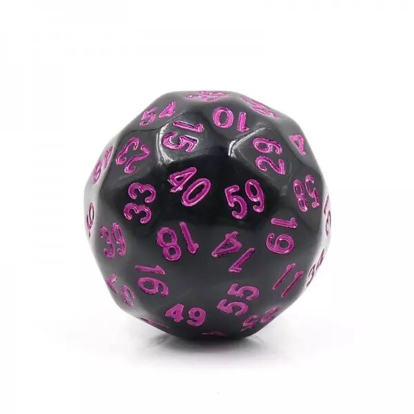 D� 60 faces � Noir et rose