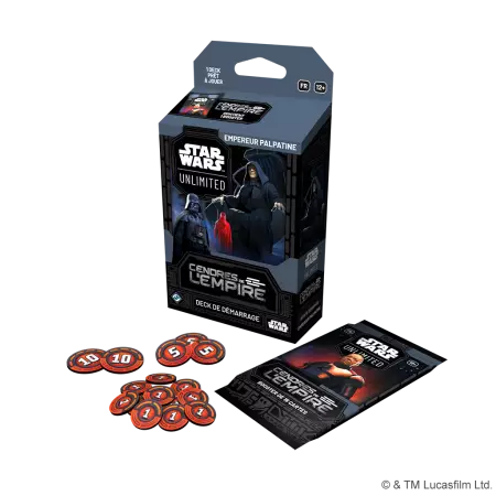 Deck de d&eacute;marrage Empereur Palpatine - Star Wars Unlimited - Cendres de l\'Empire