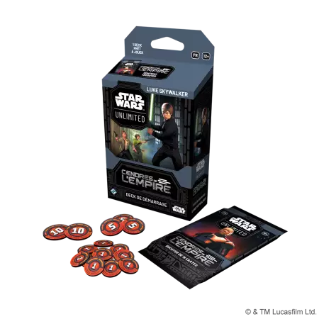 Deck de d&eacute;marrage Luke Skywalker  - Star Wars Unlimited - Cendres de l\'Empire