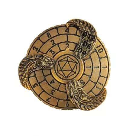 Dés Métal Spinner- Gold avec boite Metal