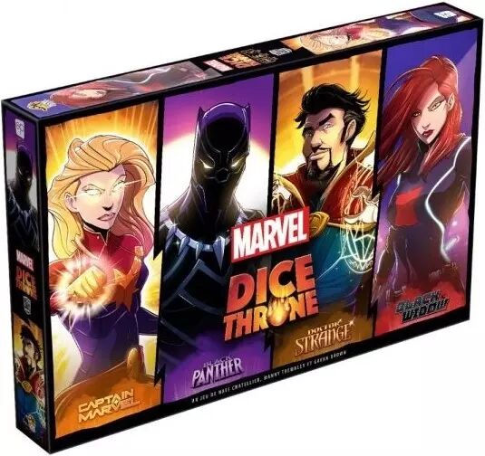 Dice Throne Marvel - Black Panther, Captain Marvel, Black Widow, Dr Strange