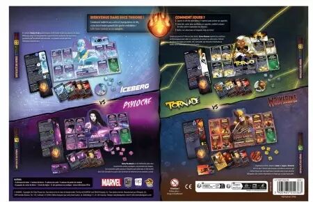 Dice Throne Marvel - Iceberg, Psylocke, Tornade, Wolverine - Lucky Duck Games