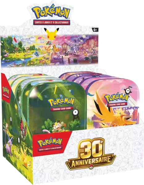 Display Mini Tins Pokemon 30 ans � 10 visuels