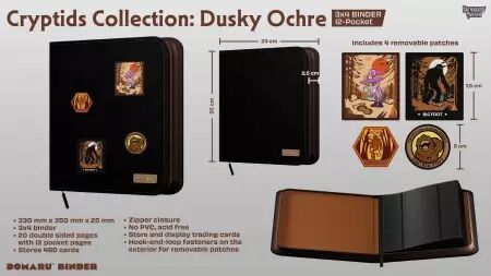 Domaru 12-Pocket Binder: Cryptids Collection: Dusky Ochre