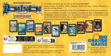 Dominion (edition 2025) Cartes de base - Rio Grande Games