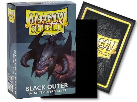 Dragon Shield - 100 protège-cartes Outer Mat - Standard - Noir