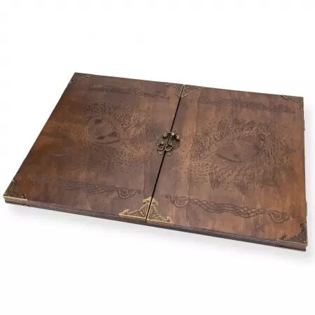 &Eacute;cran Maitre de jeu JDR en bois et m&eacute;tal 