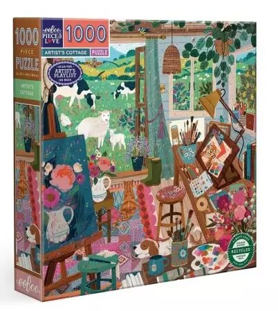 Eeboo - Puzzle 1000 pièces - Artist\'s Cottage  - Ecoresponsable