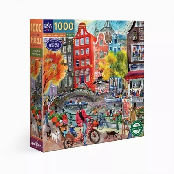 Eeboo - Puzzle 1000 pi�ces - Artists in Amsterdam  - Ecoresponsable
