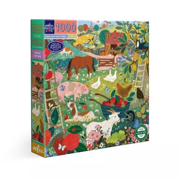 Eeboo - Puzzle 1000 pi�ces - English Pastures  - Ecoresponsable