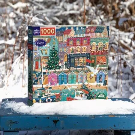 Eeboo - Puzzle 1000 pi&egrave;ces - English Seaside Christmas  - Ecoresponsable