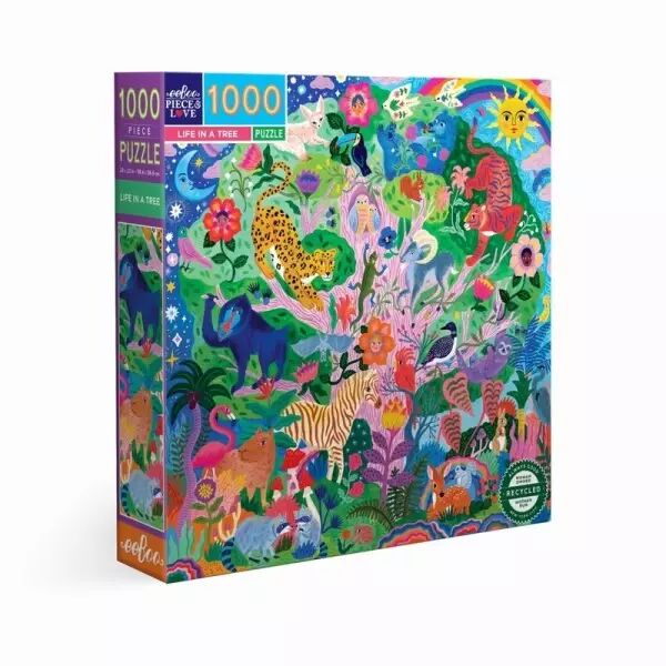 Eeboo - Puzzle 1000 pi�ces - Life in a Tree - Ecoresponsable
