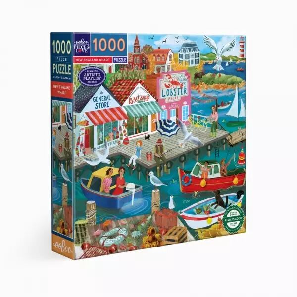 Eeboo - Puzzle 1000 pi�ces - New England Wharf  - Ecoresponsable