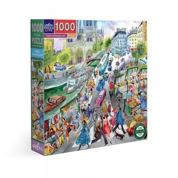 Eeboo - Puzzle 1000 pi�ces - Paris Bookseller - Ecoresponsable
