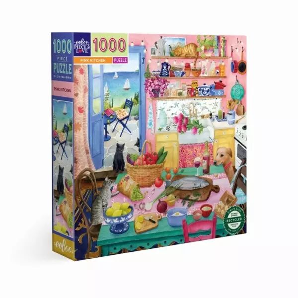 Eeboo - Puzzle 1000 pi�ces - Pink Kitchen - Ecoresponsable