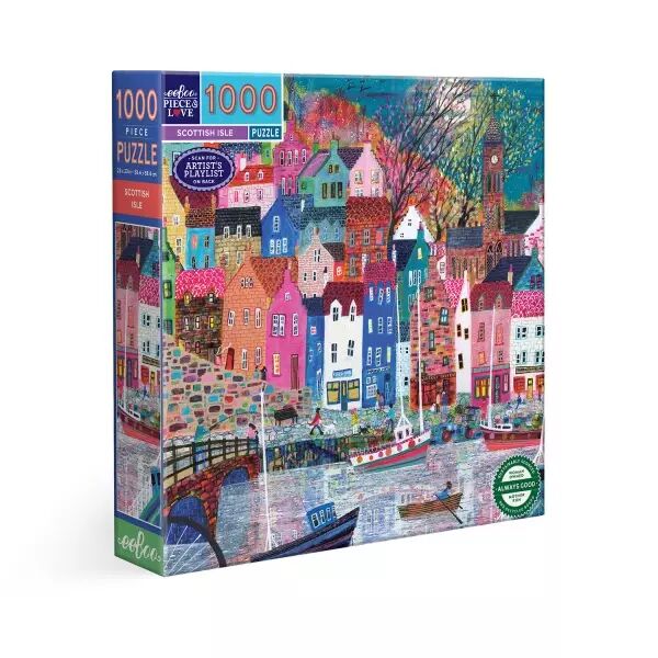 Eeboo - Puzzle 1000 pi�ces - Scottish Isle  - Ecoresponsable