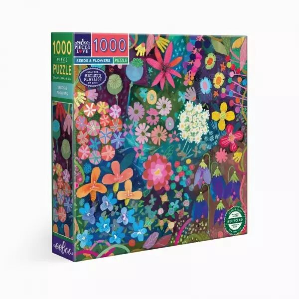 Eeboo - Puzzle 1000 pi�ces - Seeds & Flowers HC - Ecoresponsable