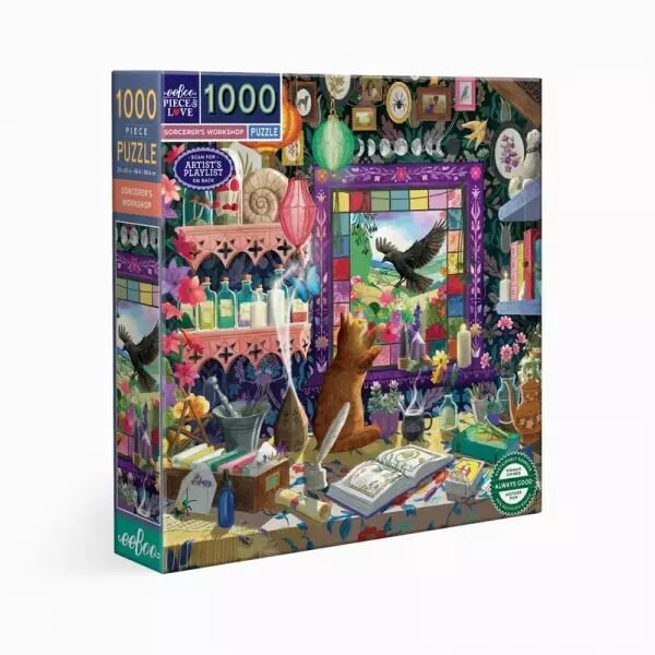 Eeboo - Puzzle 1000 pi�ces - Sorcerer\'s Workshop  - Ecoresponsable