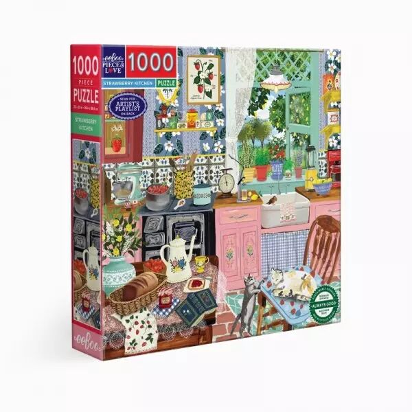 Eeboo - Puzzle 1000 pi�ces - Strawberry Kitchen - Ecoresponsable