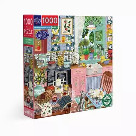 Eeboo - Puzzle 1000 pi&egrave;ces - Strawberry Kitchen - Ecoresponsable