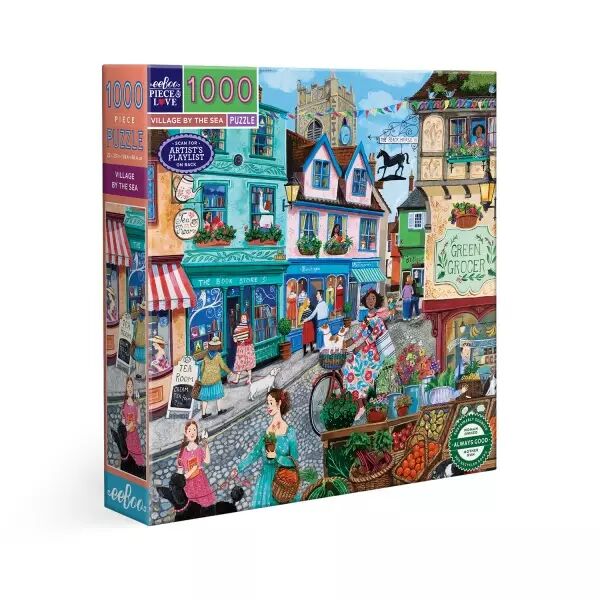 Eeboo - Puzzle 1000 pi�ces - Village by the Sea  - Ecoresponsable