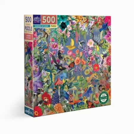 Eeboo - Puzzle 500 pièces - Garden of Eden - Ecoresponsable