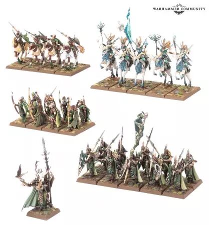 Elfes Sylvains (Wood Elf Realms) : Colonne de Bataille (Battle March Army) - Warhammer the Old World