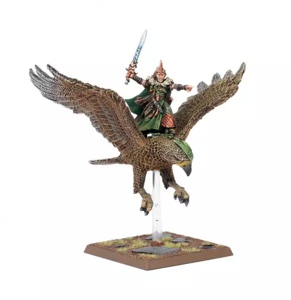 Elfes Sylvains (Wood Elf Realms) : Noble Elfe Sylvain sur Grand Aigle- Warhammer the Old World