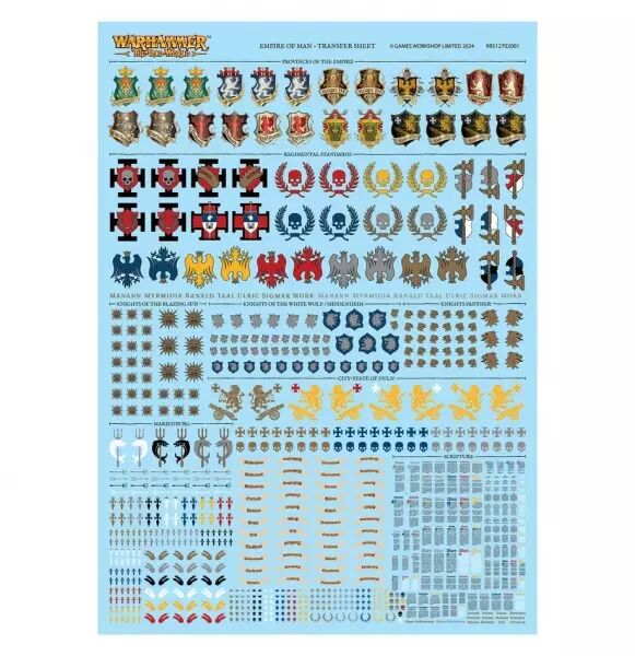 Empire de l\'Homme : Planche de D�calcos de l\'Empire de l\'Homme - Warhammer the Old World