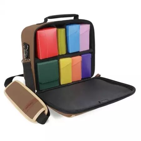 ENHANCE : Sacoche de Rangement & Transport TCG (Designer Edition Compact) - Beige / Marron
