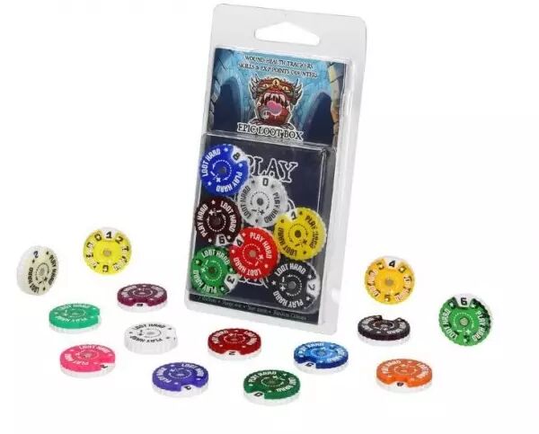 Epic Loot Box - Compteurs de Points Ronds 25mm (0-9) 7 pi�ces