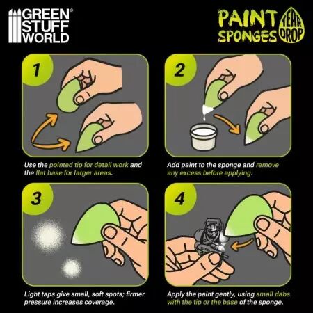 &Eacute;ponges de peinture (x5) - Green Stuff World