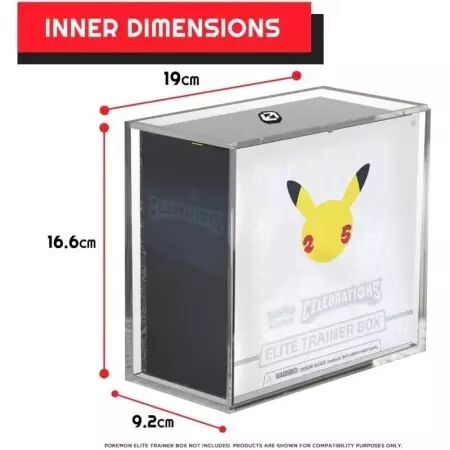 Evoretro - Boîtier de Protection Acrylique Anti-UV pour Display Pokémon  Couvercle Coulissant (Sliding Lid)