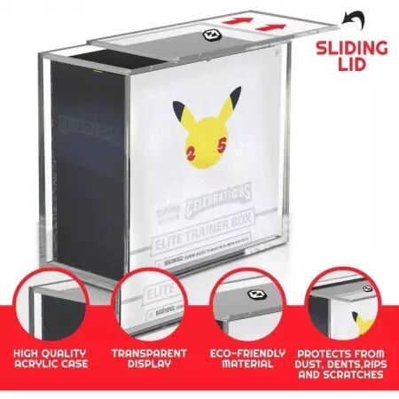 Evoretro - Boîtier de Protection Acrylique Anti-UV pour Display Pokémon  Couvercle Coulissant (Sliding Lid)