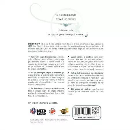 Fabula Ultima - Le jeu de rôle des JRPG - Livre de base