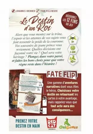Fate Flip 2 : Le Destin d\'un Roi - Johannes Krenner - Origames