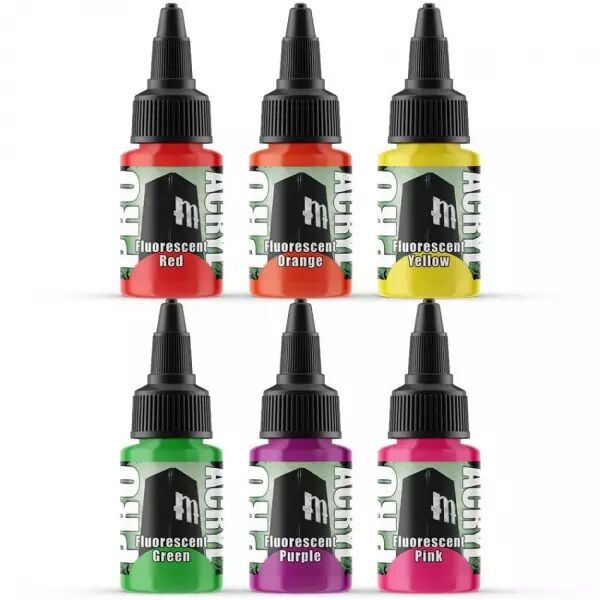 Fluorescent Set - Pro Acryl Set - Monument Hobbies