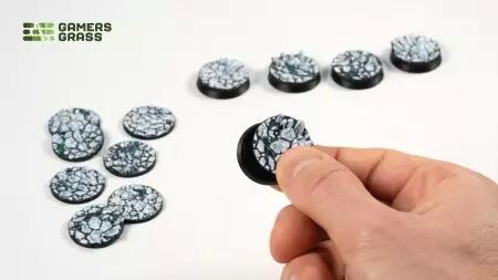 Frost Lake - Round 25mm (x12)- Battle Ready Bases - Gamers Grass